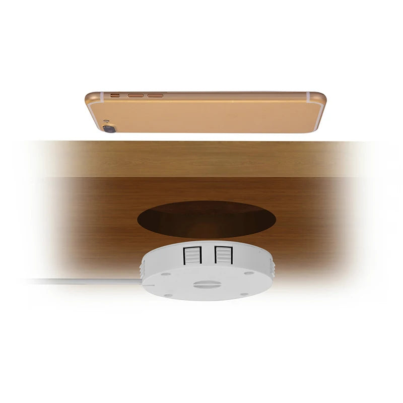 Invisible Under-Desk Wireless Charger for Furniture & Tables