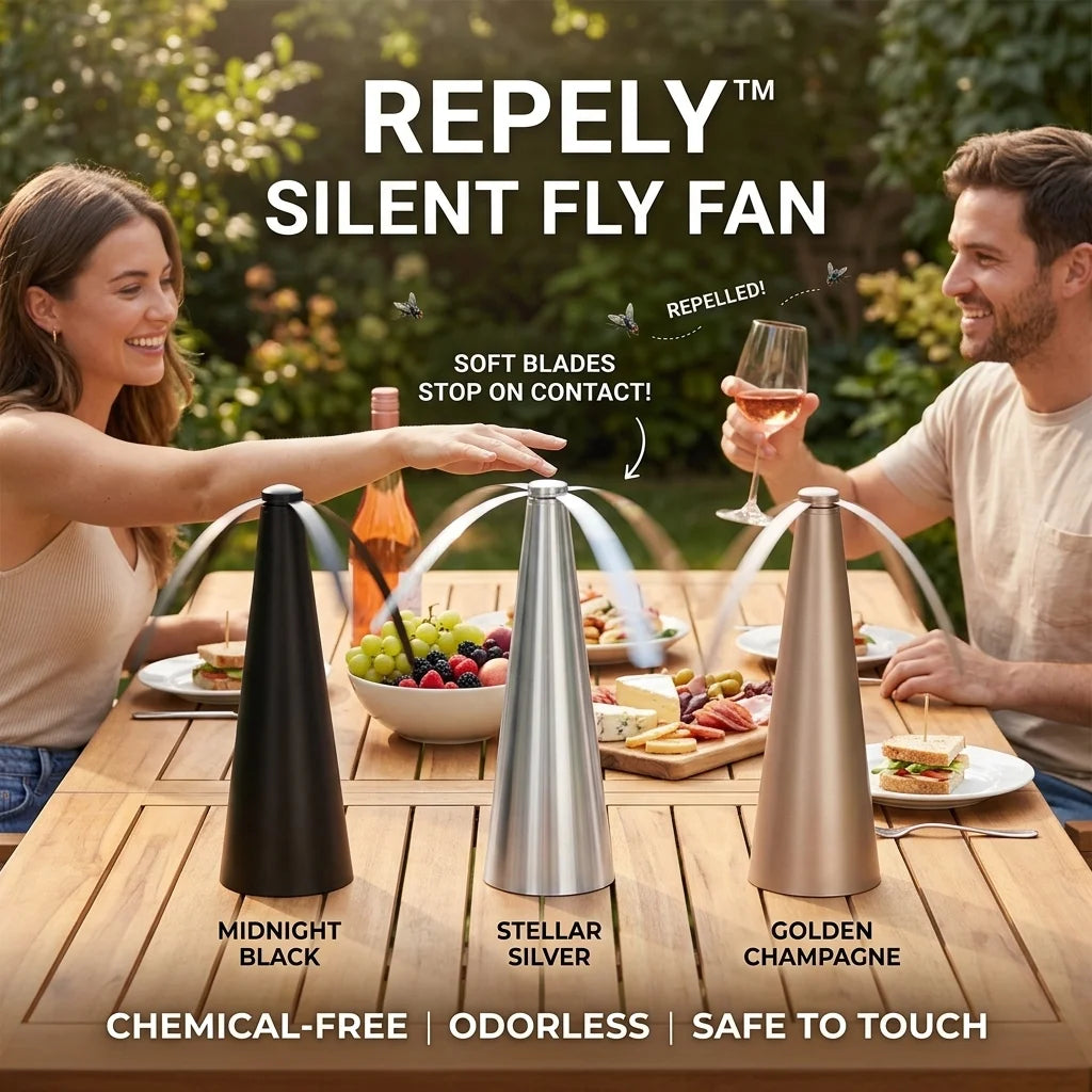 USB Cable/Dry Cell Outdoor Multifunctional Fly Repellent 360° Rotation Fan-Type Food Camping BBQ Food Mosquito Fruit Fly