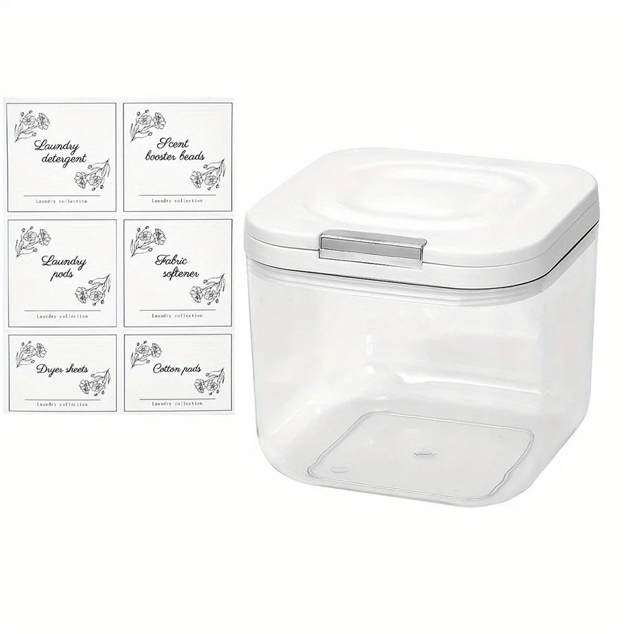 Laundry Pod Holder with Lid Laundry Pod Container,Sealed and Automatic Pop-Up, Large Capacity Holds Laundry Pods Organizer Box