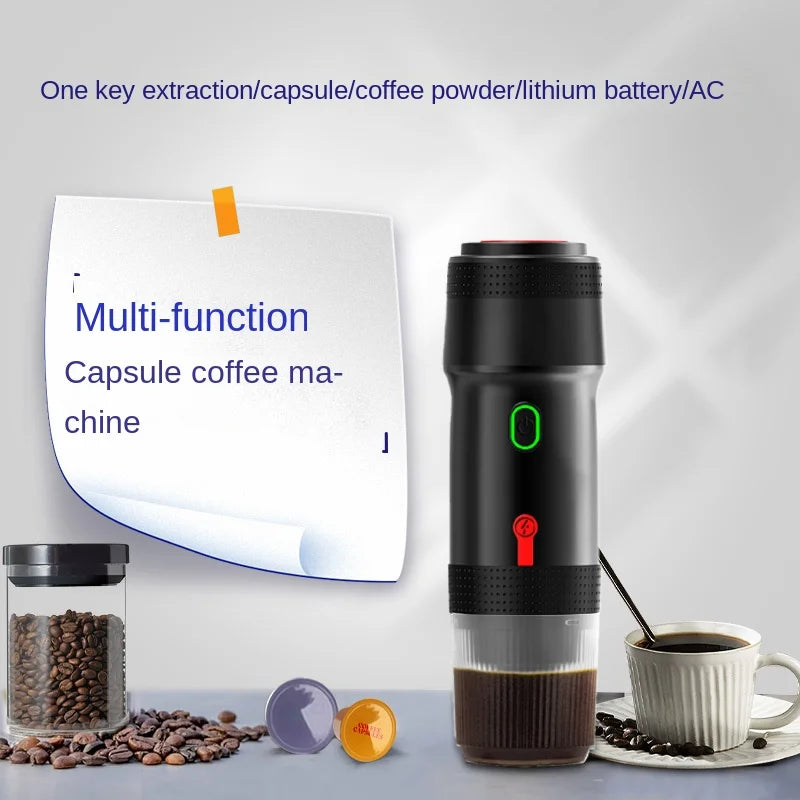 Portable Automatic Espresso Coffee Maker for Capsules & Ground Coffee