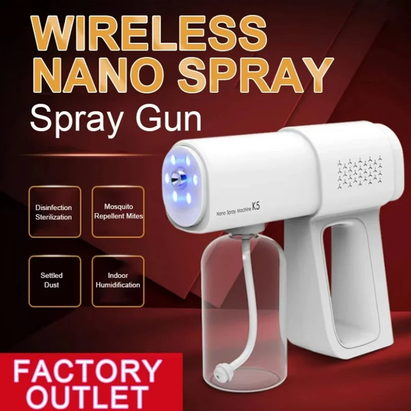 K5 Electric Nano Mist Spray Gun – 380ml Type-C Rechargeable Sprayer
