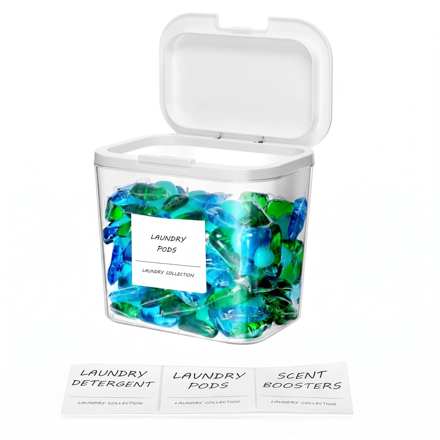 Laundry Pod Holder with Lid Laundry Pod Container,Sealed and Automatic Pop-Up, Large Capacity Holds Laundry Pods Organizer Box