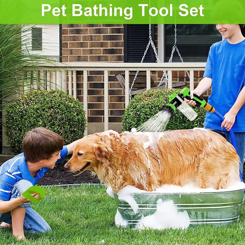 Dog Wash Nozzle with Soap Dispenser | Pet Bath Hose Sprayer