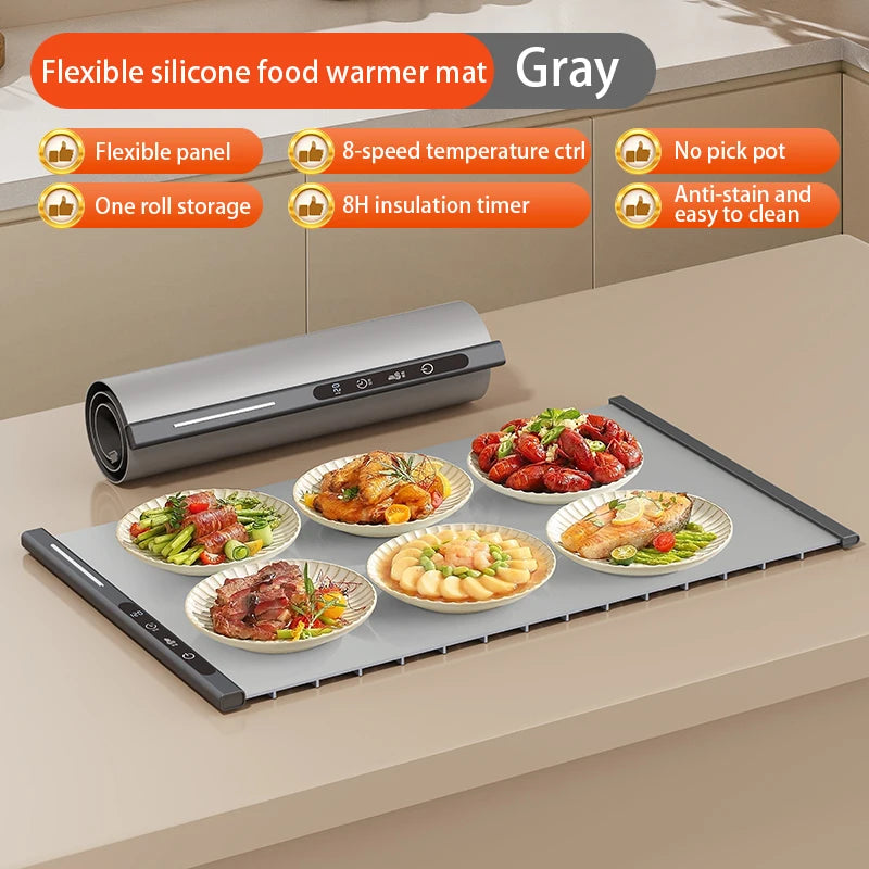 Electric Food Warming Mat | Foldable Portable Plate Warmer