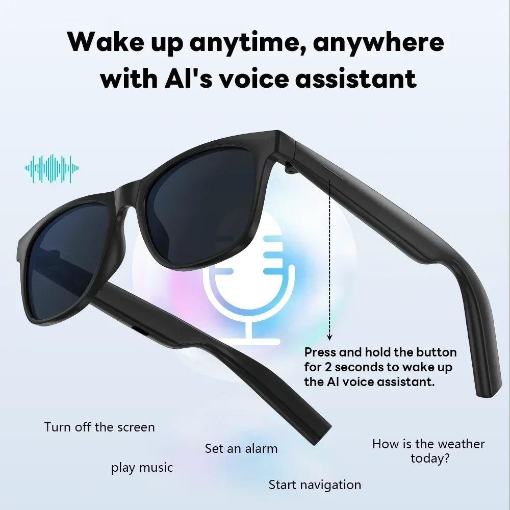AI Smart Camera Glasses 8K Photo Recording Bluetooth5.4 Remote Control Touch Translator Voice Assistant Wireless Sunglass