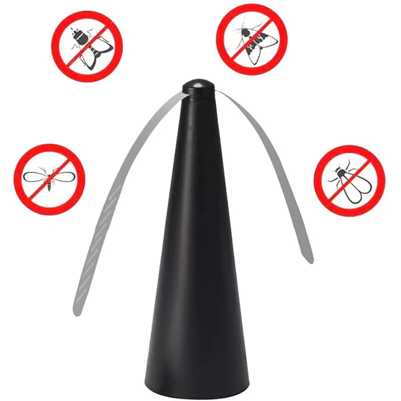 USB Cable/Dry Cell Outdoor Multifunctional Fly Repellent 360° Rotation Fan-Type Food Camping BBQ Food Mosquito Fruit Fly
