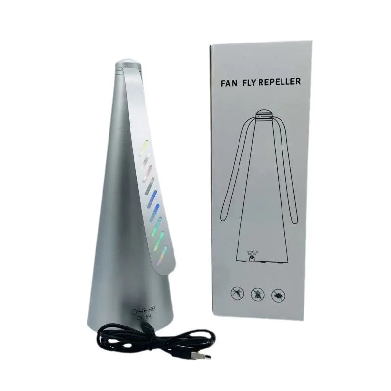 USB Cable/Dry Cell Outdoor Multifunctional Fly Repellent 360° Rotation Fan-Type Food Camping BBQ Food Mosquito Fruit Fly