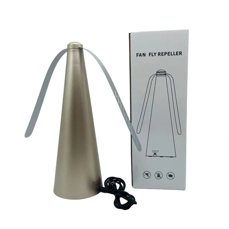 USB Cable/Dry Cell Outdoor Multifunctional Fly Repellent 360° Rotation Fan-Type Food Camping BBQ Food Mosquito Fruit Fly