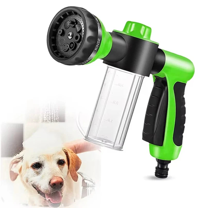 Dog Wash Nozzle with Soap Dispenser | Pet Bath Hose Sprayer