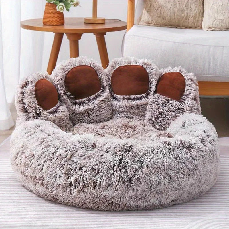 Bear Paw Fluffy Pet Sofa Bed for Dogs & Cats