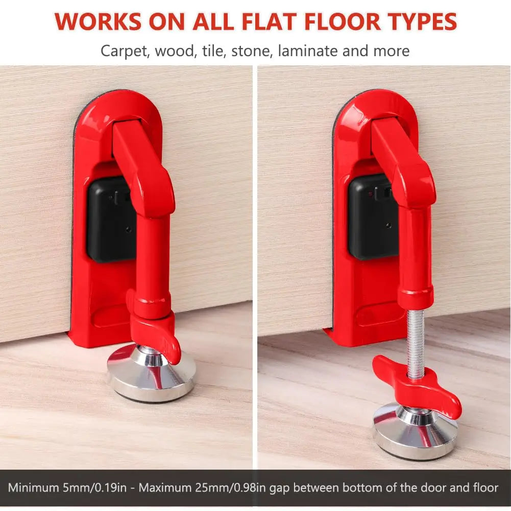Portable Door Stop Alarm Adjustable Travel Security Door Jammer