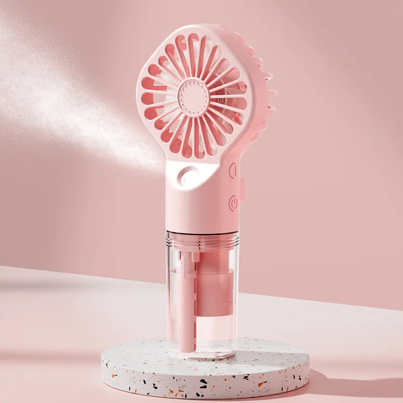 Portable 3-in-1 Cooling Mist Fan with LED Night Light
