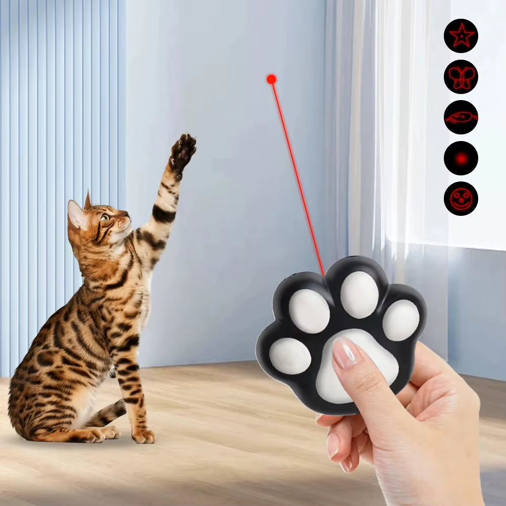 Rechargeable Laser Cat Toy with 5 Adjustable Patterns