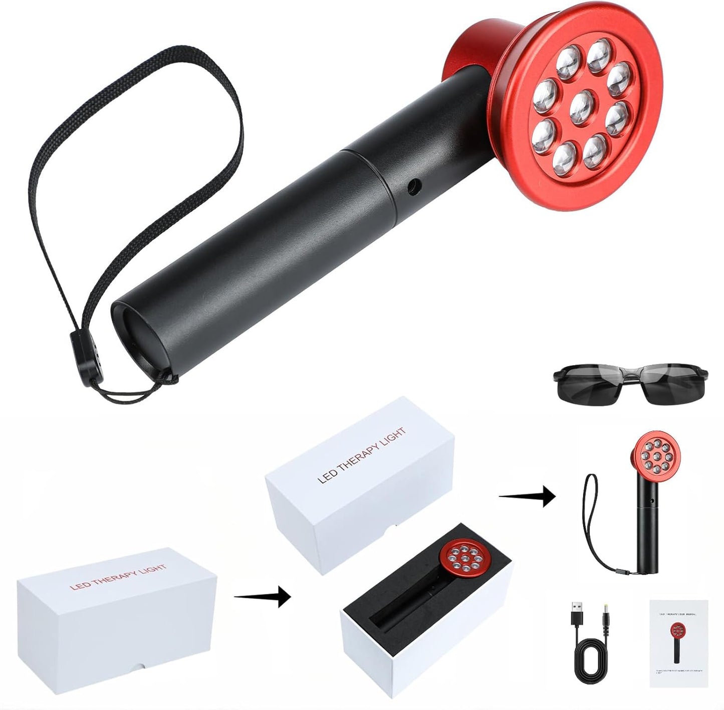 Handheld Red Light Therapy Device 630/660/850nm | NINSI
