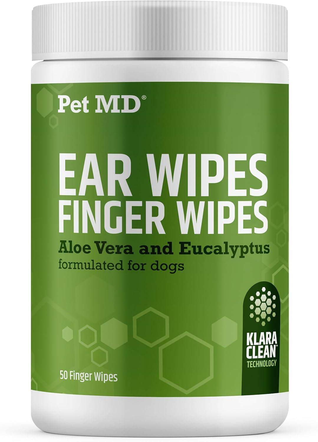 Pet MD Dog Ear Cleaning Finger Wipes – 50 Count