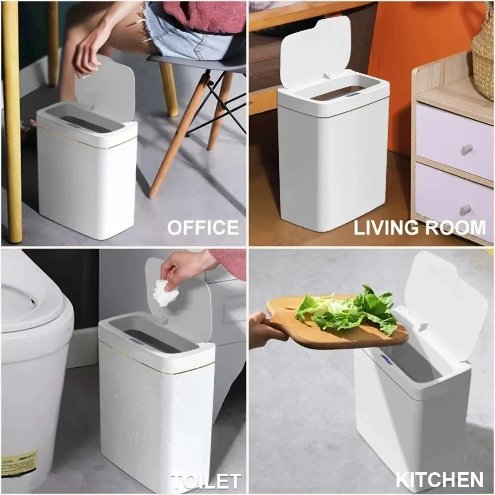 15L Touchless Smart Sensor Bathroom Trash Can