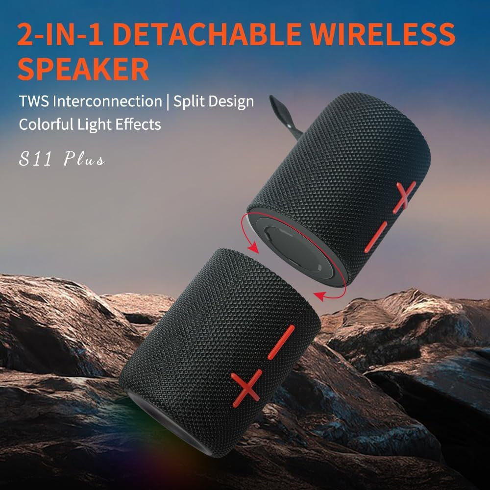 2-in-1 Splittable Bluetooth Speaker with 40W Stereo Sound