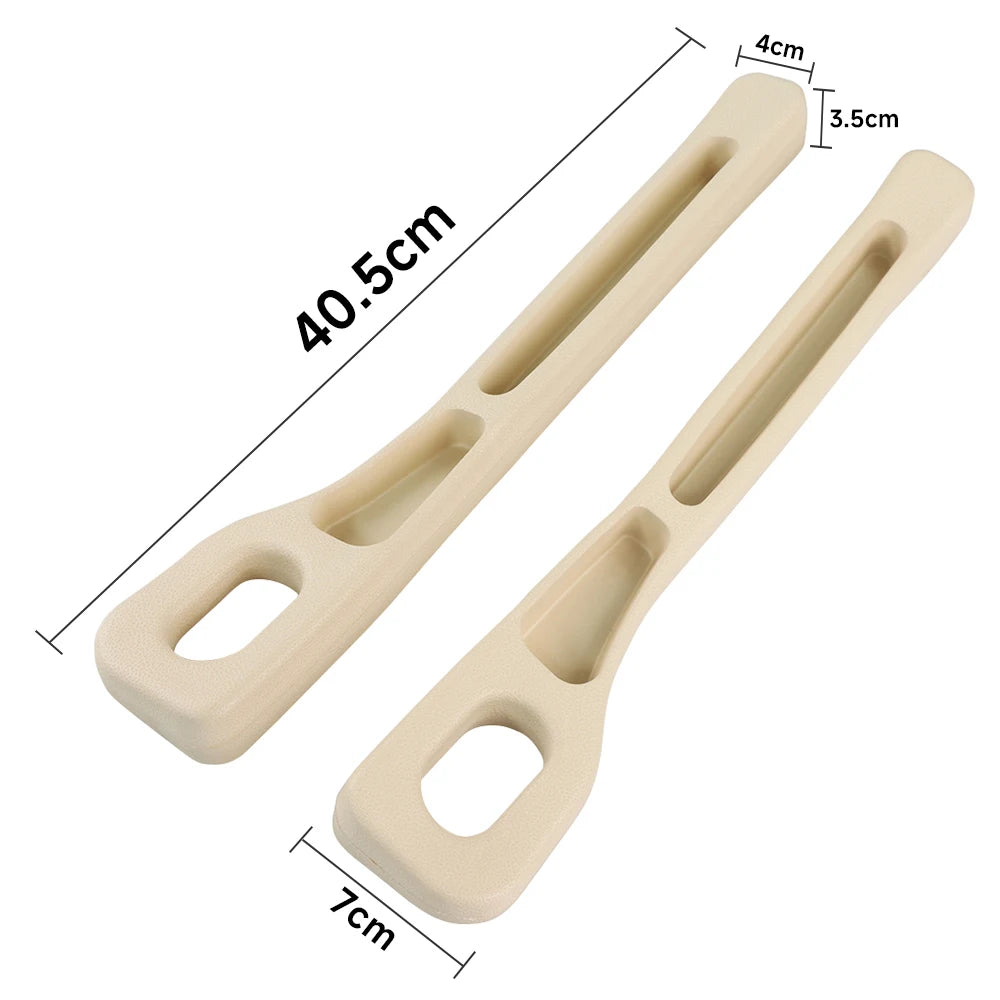 Two-piece car seat gap filler strip set for vehicle interior