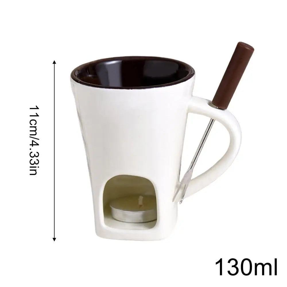 Personal Chocolate Fondue Mug Set with Fork