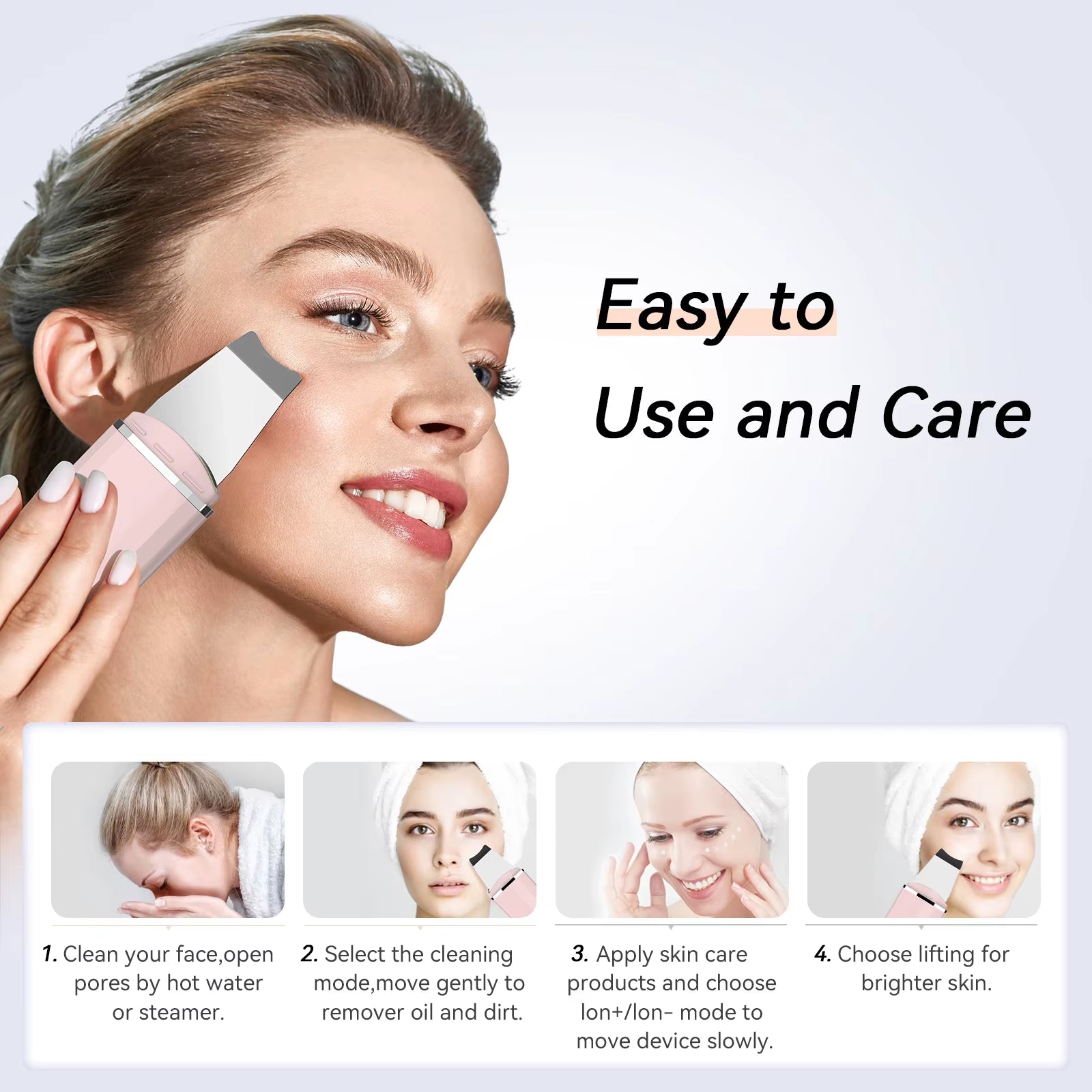 ANLAN Ultrasonic Skin Scrubber Facial Cleansing Tool