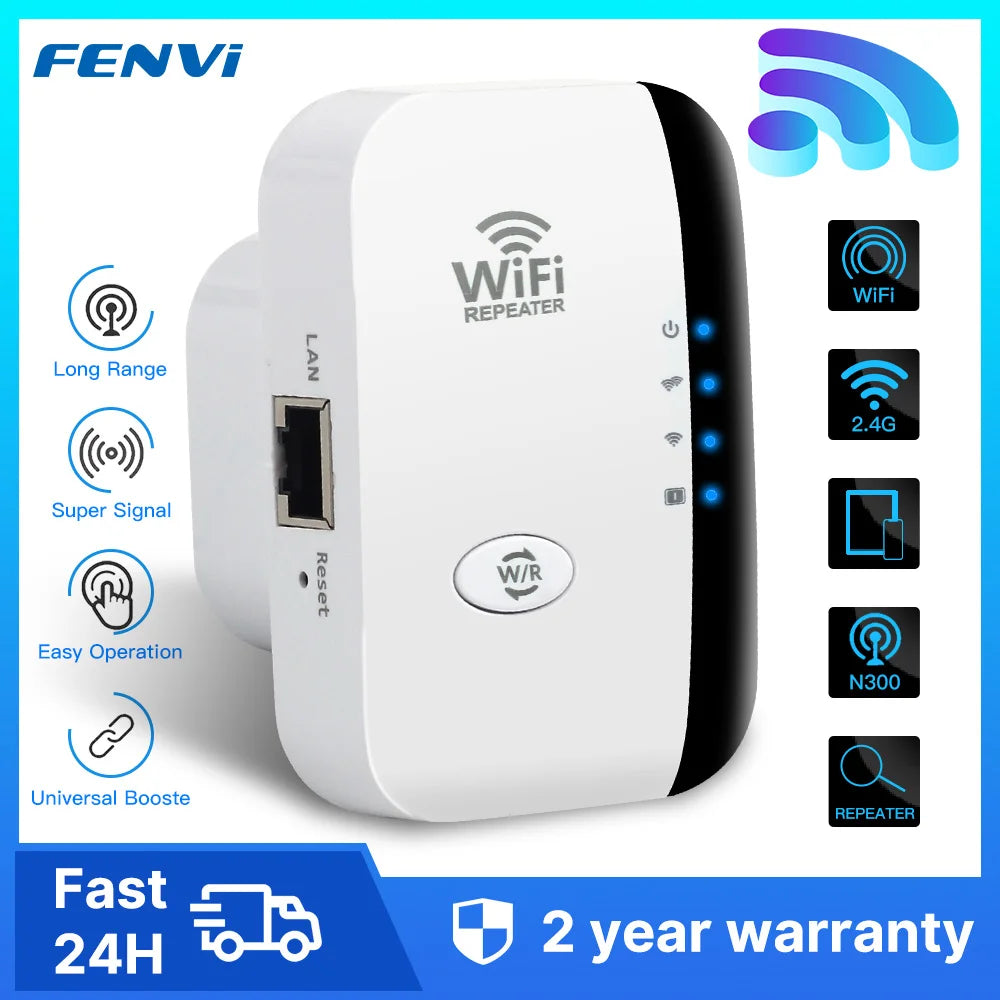 FENVI 300Mbps WiFi Repeater Wireless Range Extender