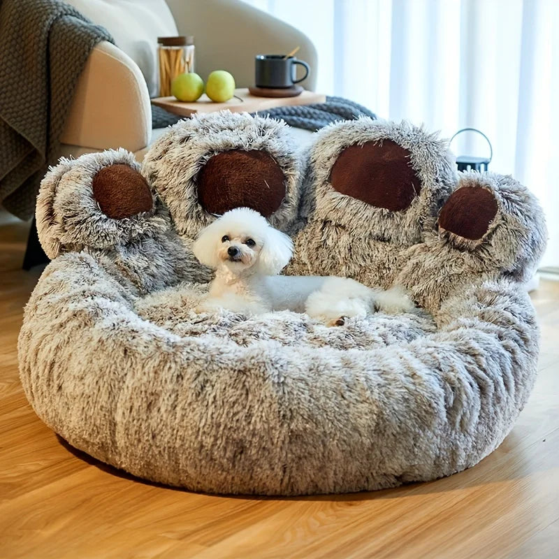 Bear Paw Fluffy Pet Sofa Bed for Dogs & Cats
