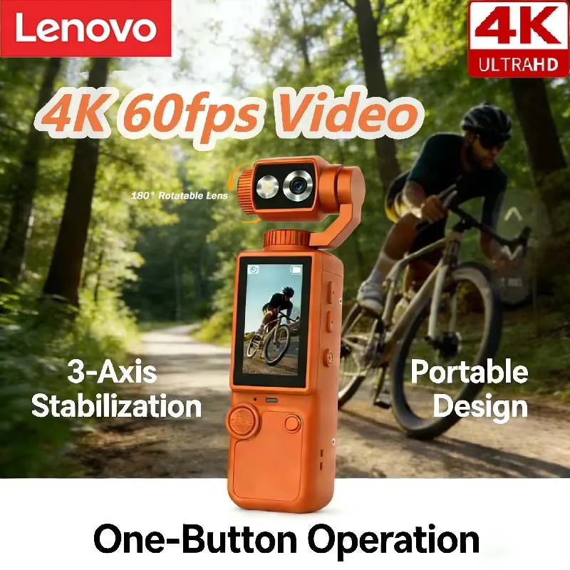 Lenovo 4K WiFi Portable Sports Wearable Camera