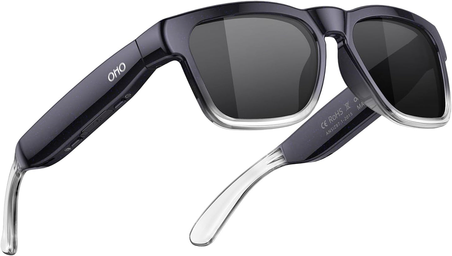 OhO Sunshine Bluetooth Audio Sunglasses – Open Ear Sport Glasses