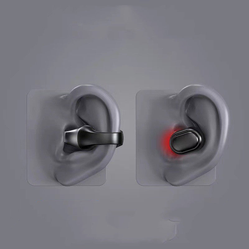 Open-Ear Ear Clip Bluetooth 5.2 Wireless Headphones with Mic