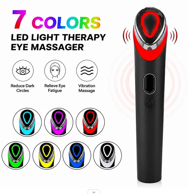 7-Color LED Facial Massager Beauty Device – Pink Gift Box