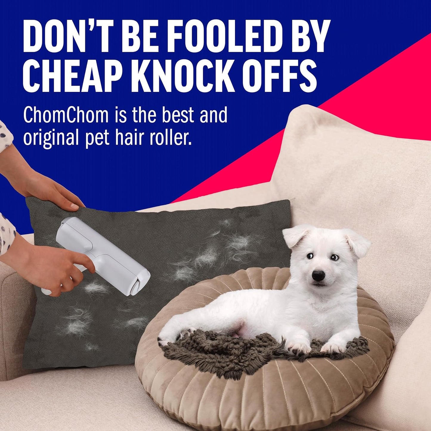 ChomChom Roller Pet Hair Remover – Reusable Dog & Cat Fur Roller