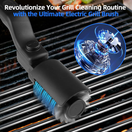 Rechargeable Electric Grill Brush with 3 Speeds