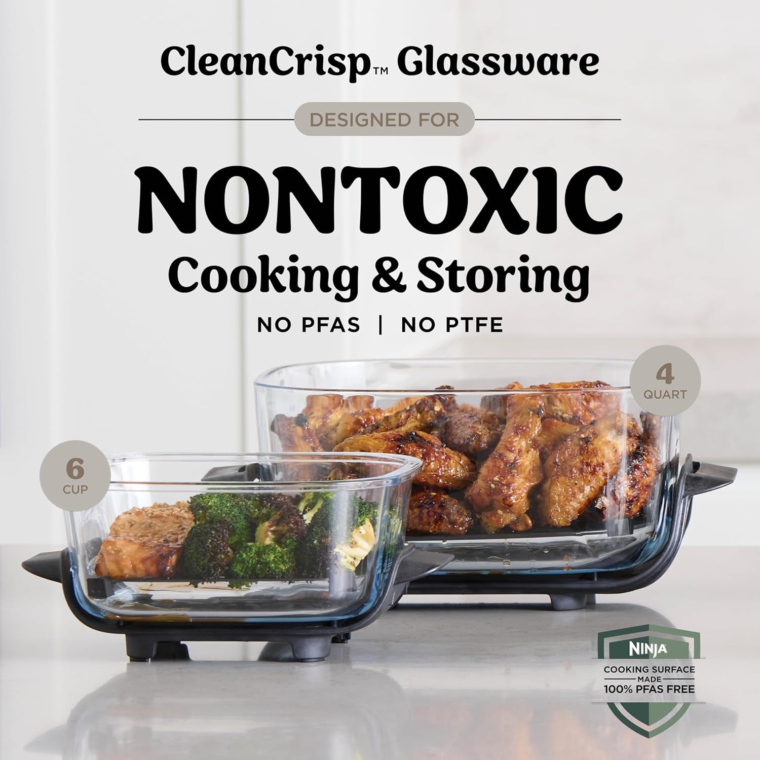 Ninja Crispi 4-in-1 Portable Glass Air Fryer Cooking System