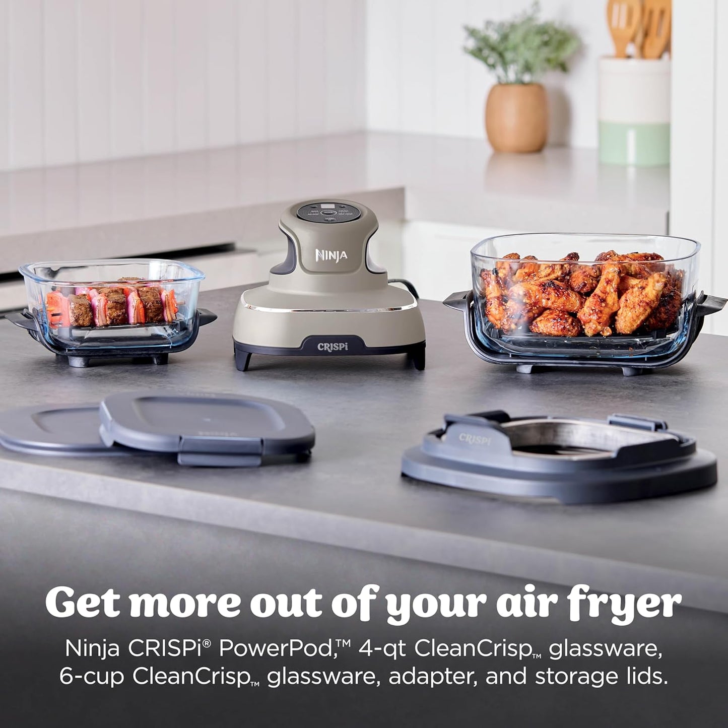 Ninja Crispi 4-in-1 Portable Glass Air Fryer Cooking System