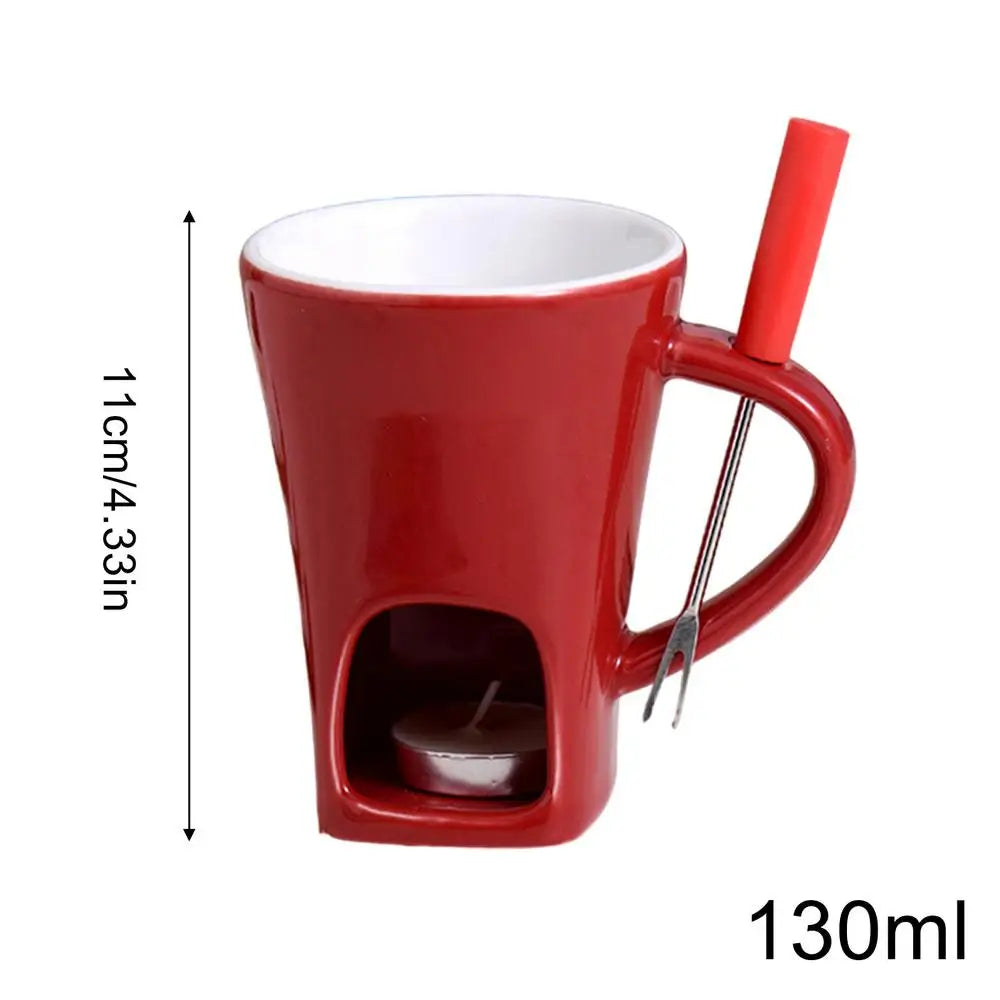 Personal Chocolate Fondue Mug Set with Fork