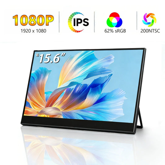 15.6-Inch Portable FHD Monitor for Laptop, Switch, PS5 & Work