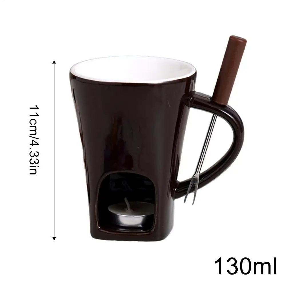 Personal Chocolate Fondue Mug Set with Fork