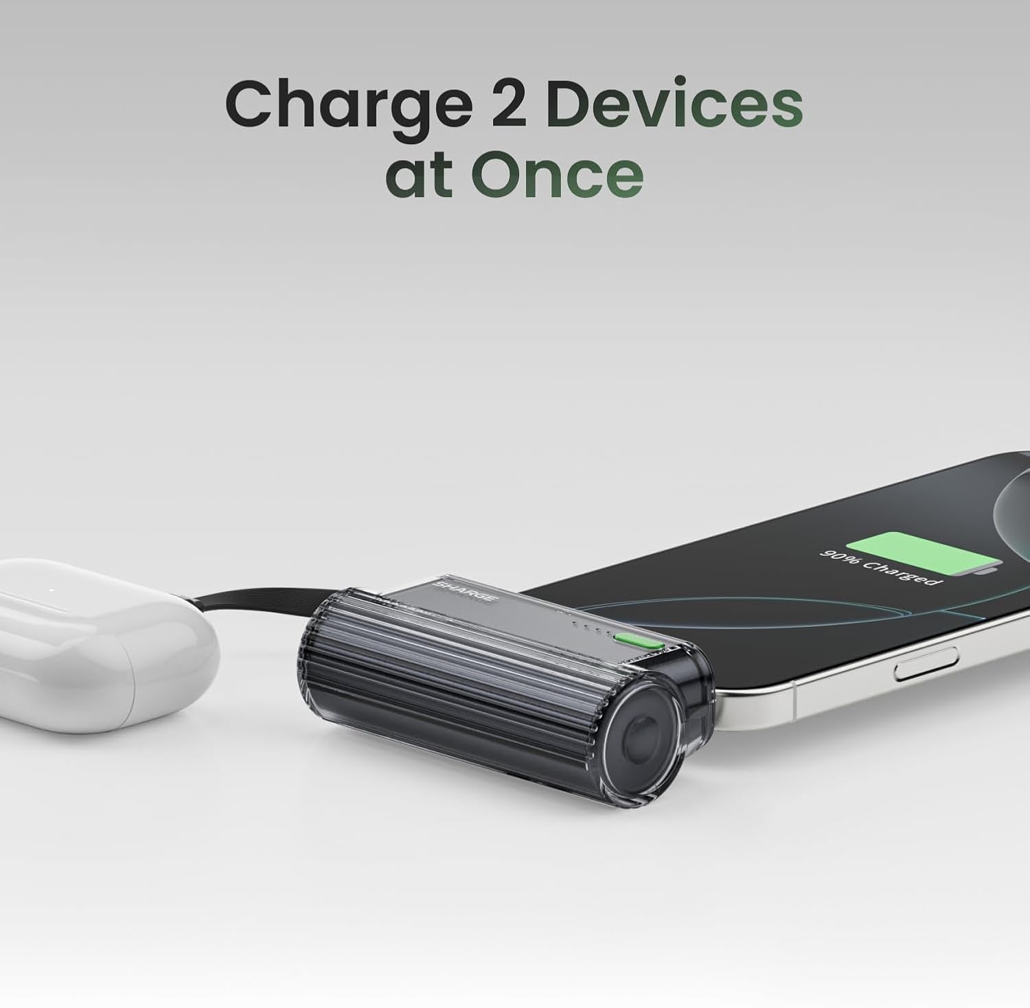 SHARGE Retractable 3-in-1 10000mAh Power Bank with USB-C Cable