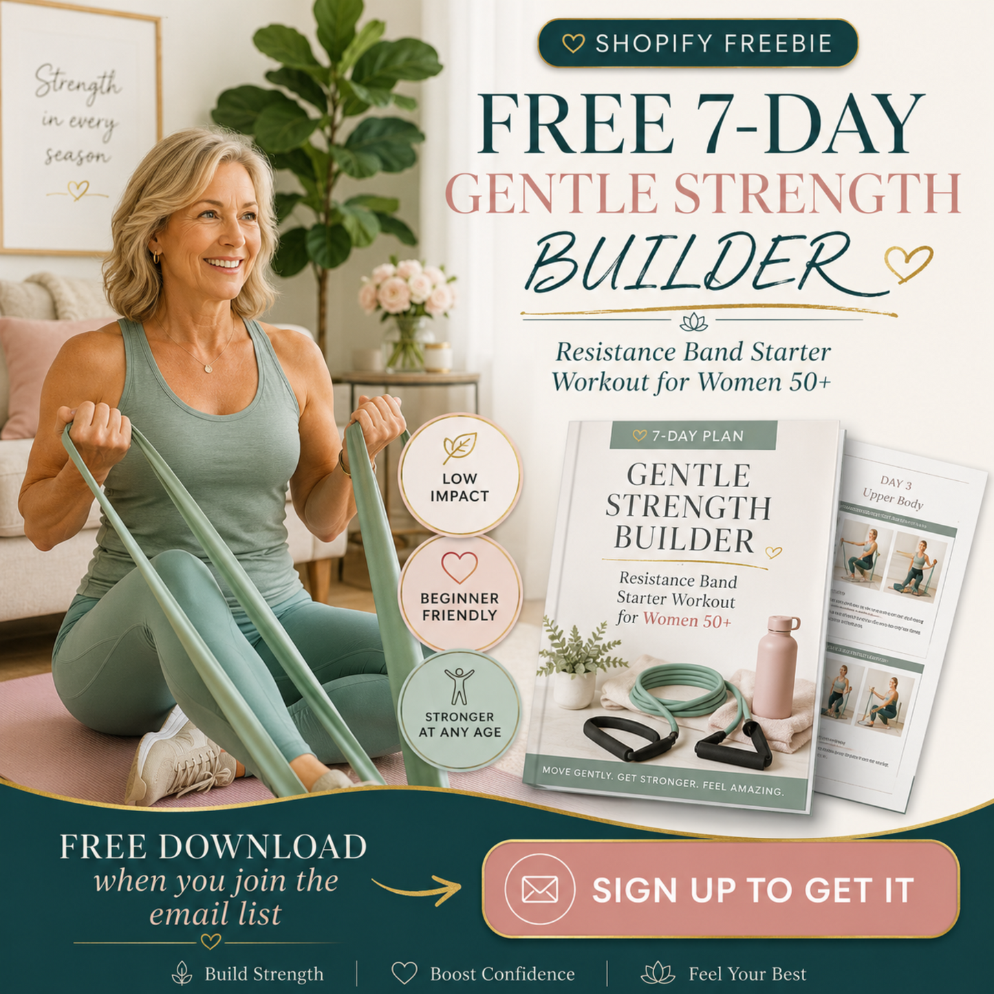 Free 7-Day Resistance Band Workout for Women 50+