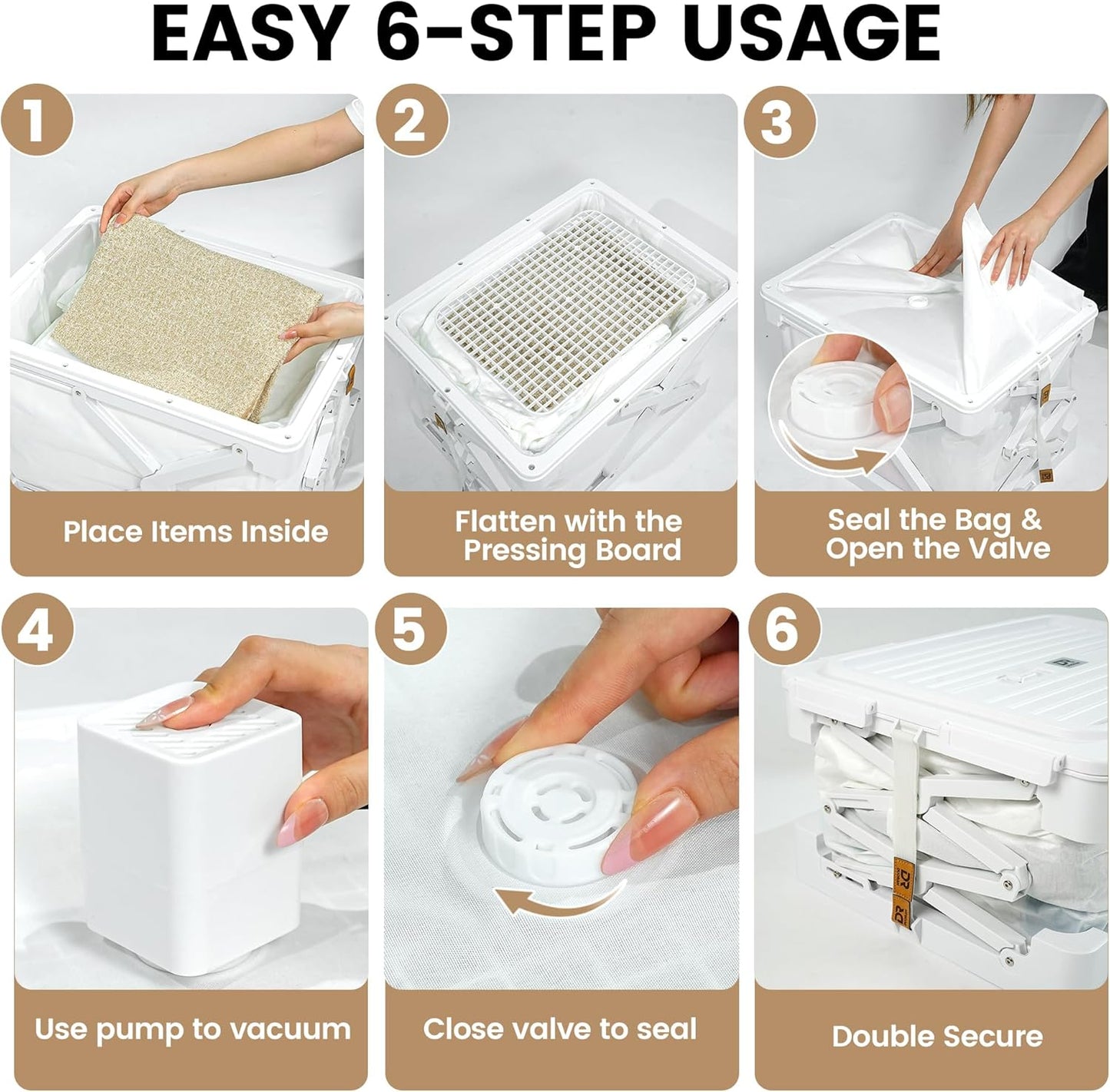 DUORAN 14.8-Gallon Collapsible Stackable Storage Bin