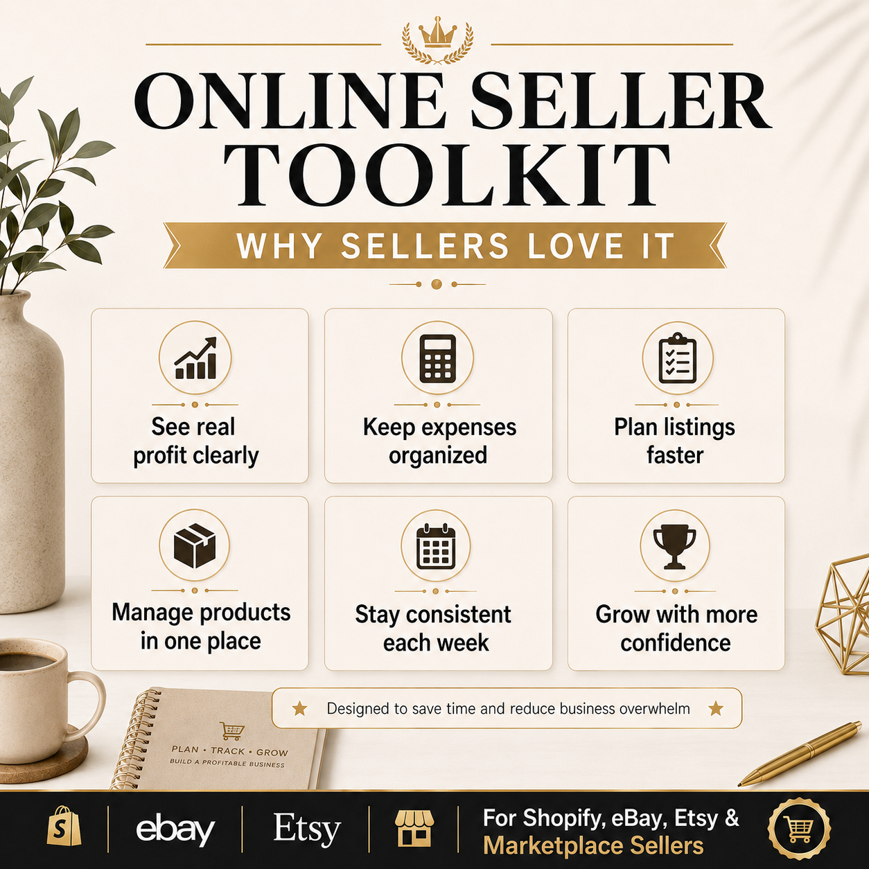 Online Seller Business Dashboard Bundle | Seller Analytics Kit