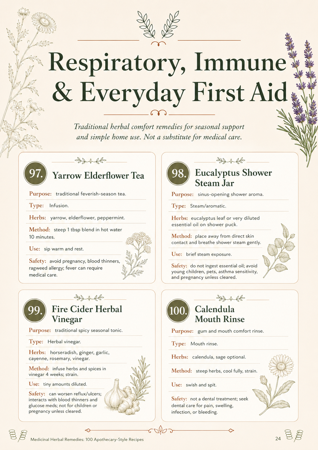 Medicinal Herbal Remedies: 100 Apothecary-Style Recipes PDF — view 3