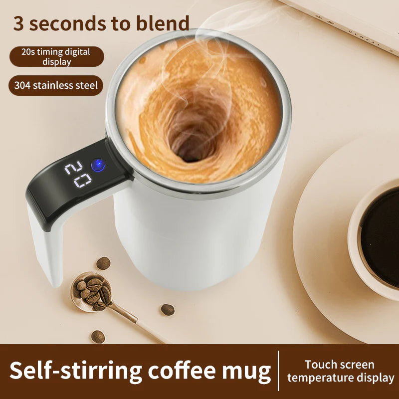 Automatic Electric Mixing Cup for Coffee, Milkshakes, and Protein Shakes - Portable Household Blender