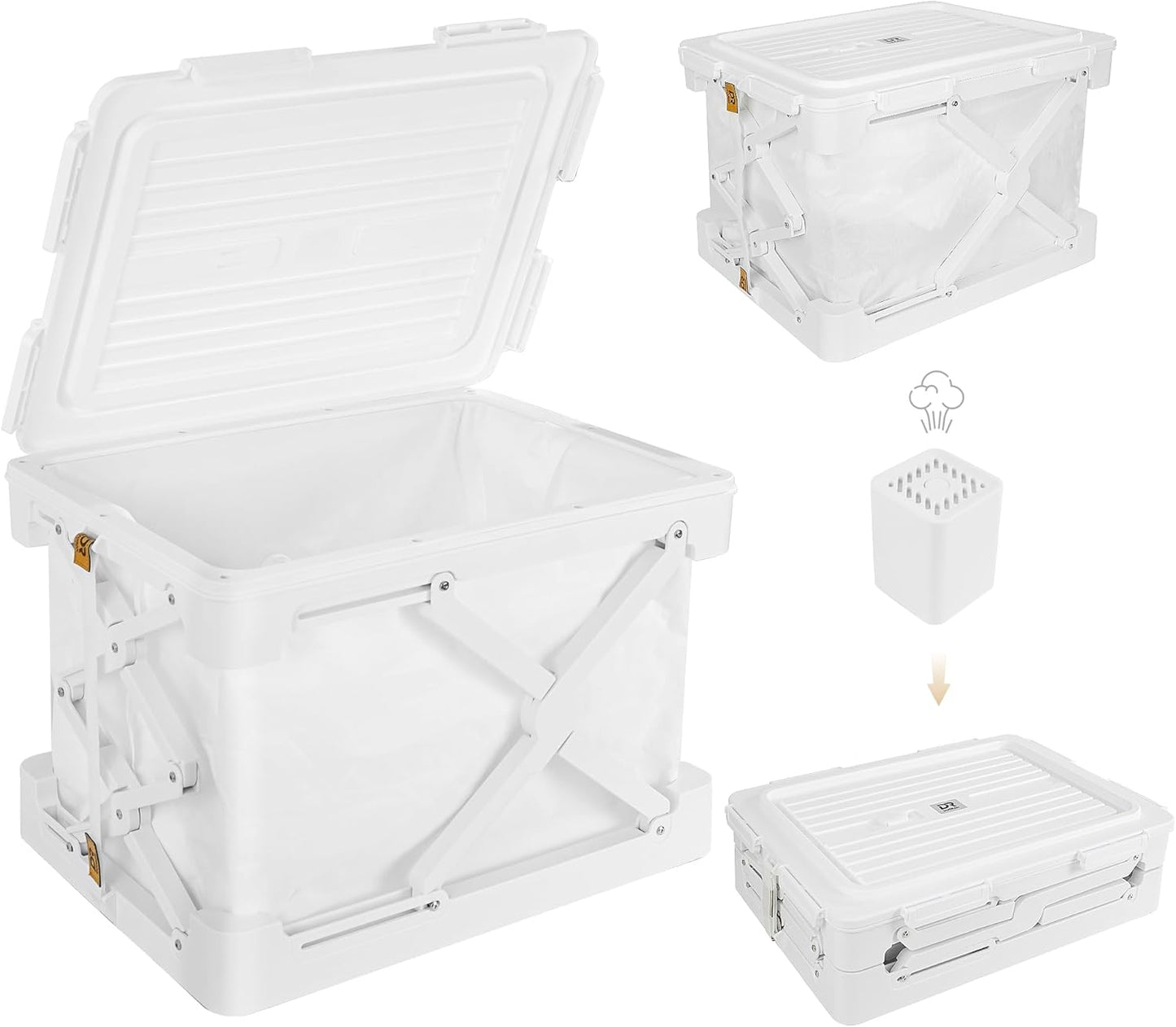 DUORAN 14.8-Gallon Collapsible Stackable Storage Bin